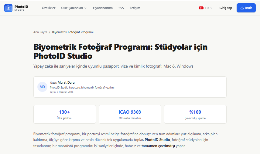 Biyometrik Fotoğraf Programı